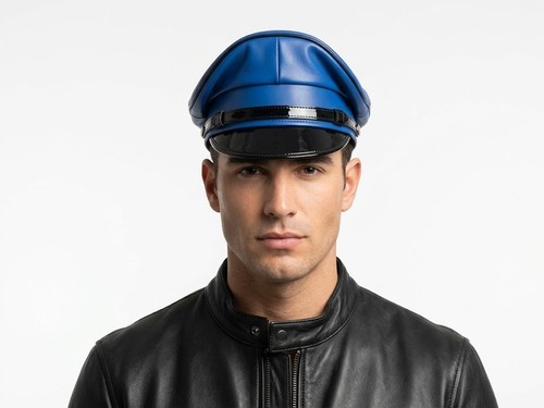 Cappello nuovo vera pelle - , blu
