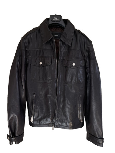 Police giubbotto pelle 48 - pelle, m/48